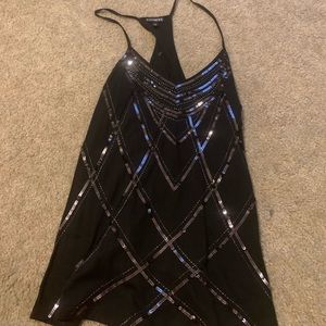 Black and sliver tank top